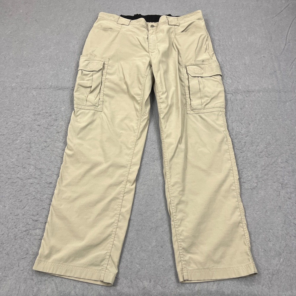 Duluth Pants Men's XLx32 Beige DuluthFlex Dry on the Fly Cargo Straight Gorpcore